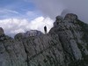 Descending by the east summit...